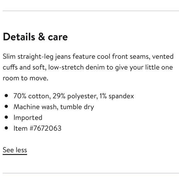 NWT 49.00 Joes jeans Sage slim straight jeans size 12 girls - Picture 10 of 10